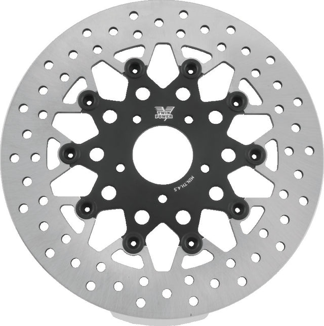 Twin Power 08-Up Touring 06-17 Dyna Front 11.8 Floating Rotor Mesh Black TwinPower Brake Rotors - OE  AXOPROS