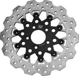 Twin Power 08-Up FLH FLT Rear 11.8 Scalloped Floating Rotor Black Mesh TwinPower Brake Rotors - OE  AXOPROS