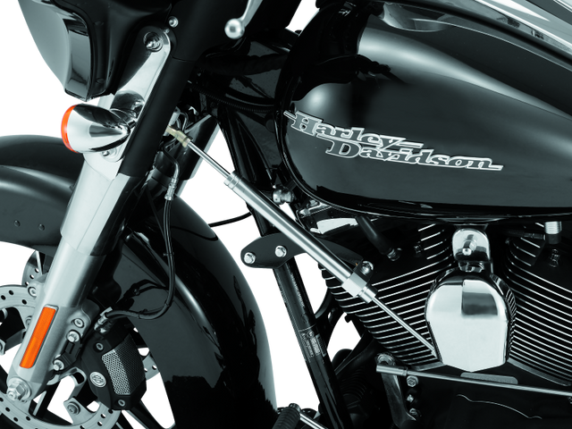 Twin Power 14-17 FLH FLT Satin Steering Damper Kit TwinPower Steering Dampers  AXOPROS