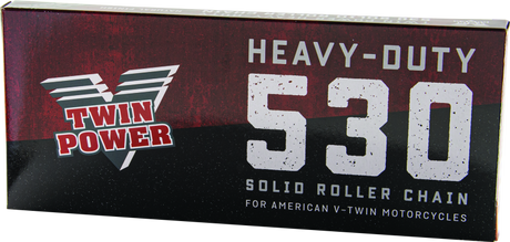 Twin Power 530 Drive Heavy Duty Drive Chain 530 X 120 link Natural Finish TwinPower Chains  AXOPROS