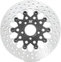 Twin Power 08-Up FLH FLT Rear 11.5 Floating Rotor Black Mesh TwinPower Brake Rotors - OE  AXOPROS