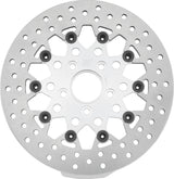 Twin Power 84-17 Big Twin Exc 08-17 FLH FLT Rear 11.5 Floating Rotor Silver Mesh TwinPower Brake Rotors - OE  AXOPROS
