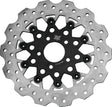 Twin Power 84-17 Big Twin Exc 08-17 FLH FLT Rear 11.5 Scalloped Floating Rotor Black Mesh TwinPower Brake Rotors - OE  AXOPROS