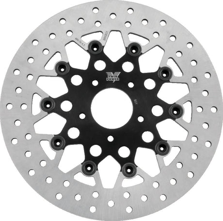 Twin Power 84-17 Big Twin Exc 11.8 and Lug Mount 84-13 XL Front 11.5in Floating Rotor Mesh Black TwinPower Brake Rotors - OE  AXOPROS