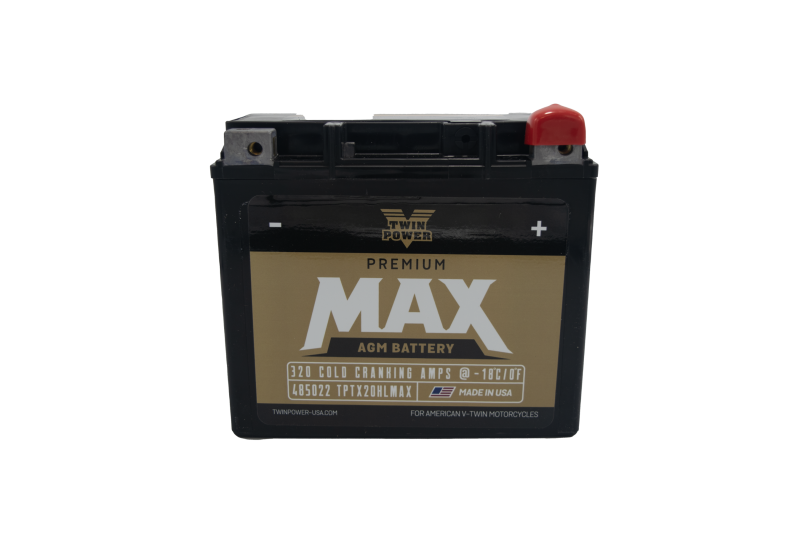 Twin Power GYZ-20HL Premium MAX Battery Replaces H-D 65989-97A Made in USA 320 CCA TwinPower Batteries  AXOPROS
