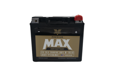 Twin Power GYZ-20HL Premium MAX Battery Replaces H-D 65989-97A Made in USA 320 CCA TwinPower Batteries  AXOPROS