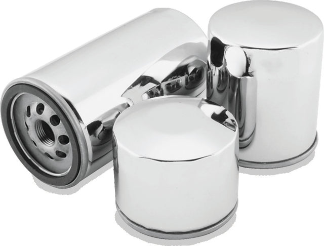 Twin Power Twin Cam and M8 Chrome Magnetic Oil Filter Replaces H-D 63798-99 with Backflow Valve TwinPower Oil Filters  AXOPROS