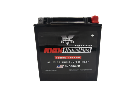Twin Power YIX-30L High Performance Battery Replaces H-D 66010-97A Made in USA 400 CCA TwinPower Batteries  AXOPROS