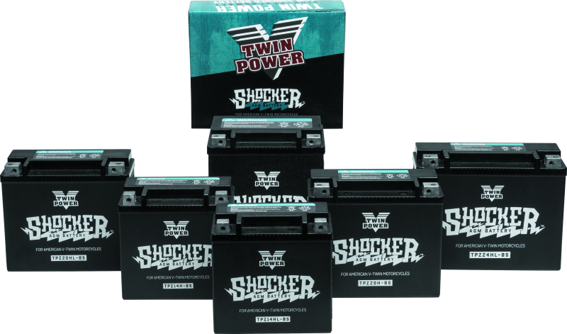 Twin Power YTX-14 Shocker Battery Replaces H-D 65948-00 220 CCA TwinPower Batteries  AXOPROS