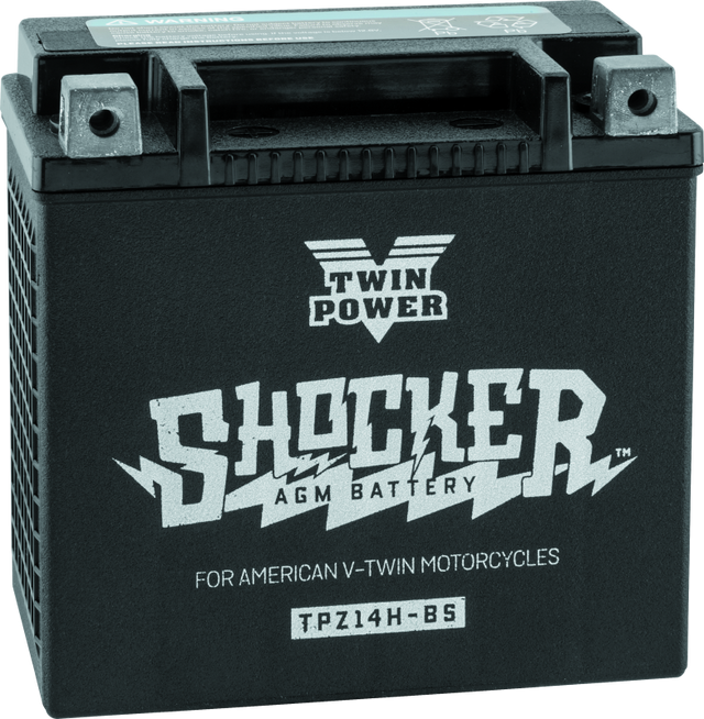 Twin Power YTX-14 Shocker Battery Replaces H-D 65948-00 220 CCA TwinPower Batteries  AXOPROS