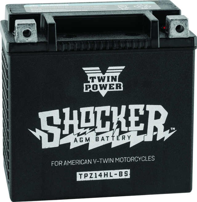 Twin Power YTX-14L Shocker Battery Replaces H-D 65958-04 220 CCA TwinPower Batteries  AXOPROS