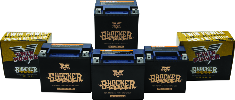 Twin Power YTX-14L Shocker Gel Battery Replaces H-D 65958-04 220 CCA TwinPower Batteries  AXOPROS