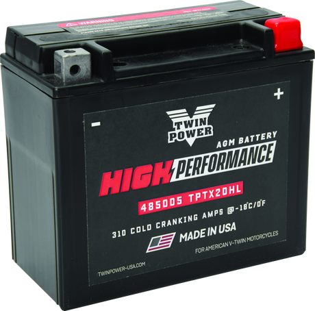 Twin Power YTX-20HL High Performance Battery Replaces H-D 65989-97A Made in USA 310 CCA TwinPower Batteries  AXOPROS