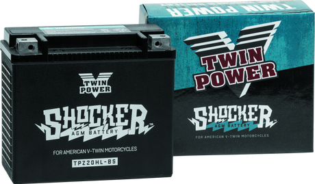 Twin Power YTX-20HL Shocker Battery Replaces H-D 65989-97A 310 CCA TwinPower Batteries  AXOPROS