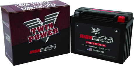 Twin Power YTX-24HL High Performance Battery Replaces H-D 66010-82A Made in USA 350 CCA TwinPower Batteries  AXOPROS