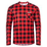 USWE Flannel Long Sleeve Lightweight Off-Road Jersey Flame Red - XL USWE Shirts  AXOPROS