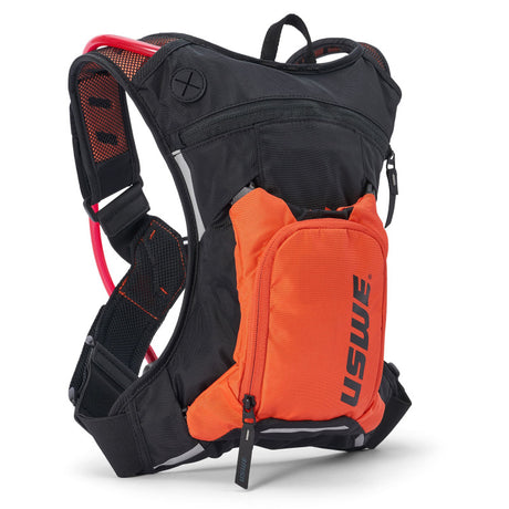 USWE Moto Hydro Hydration Pack 3L - Black/Factory Orange USWE Bags - Hydration Packs  AXOPROS