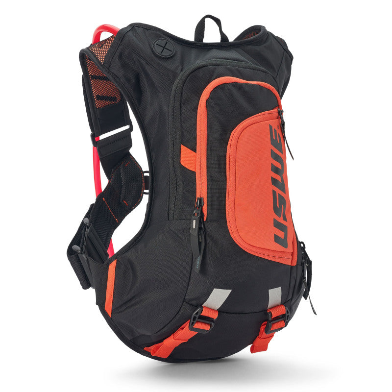 USWE Moto Hydro Hydration Pack 8L - Black/Factory Orange USWE Bags - Hydration Packs  AXOPROS