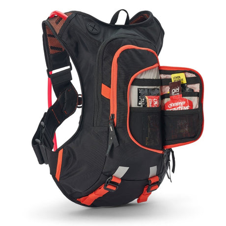 USWE Moto Hydro Hydration Pack 8L - Black/Factory Orange USWE Bags - Hydration Packs  AXOPROS
