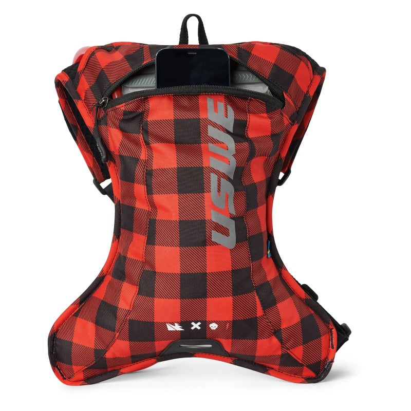 USWE Outlander Hydration Pack 2L - Flannel Red/Black USWE Bags - Hydration Packs  AXOPROS