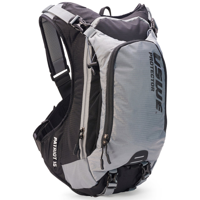 USWE Patriot MTB Protector Pack 15L - Grey/Black USWE Bags - Backpacks  AXOPROS