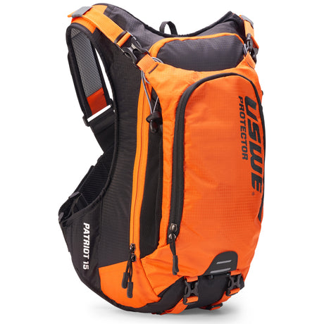 USWE Patriot MTB Protector Pack 15L - Orange/Black USWE Bags - Backpacks  AXOPROS