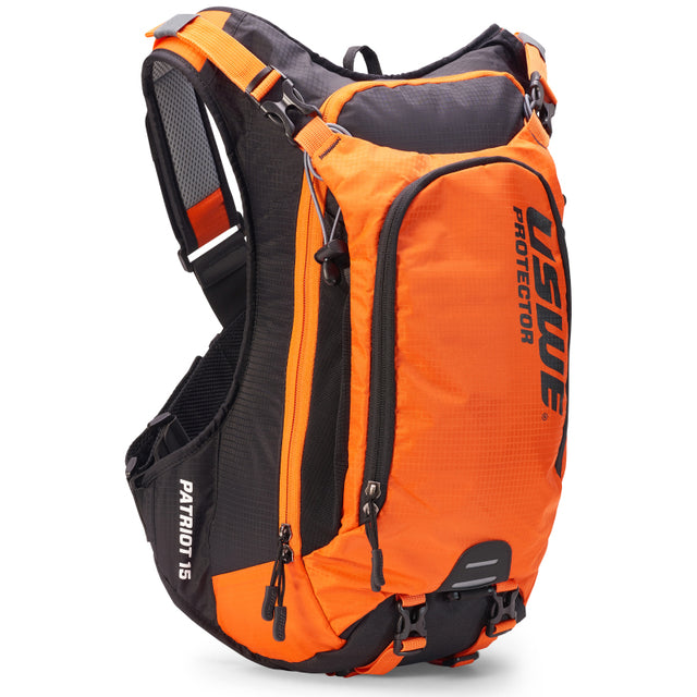 USWE Patriot MTB Protector Pack 15L - Orange/Black USWE Bags - Backpacks  AXOPROS