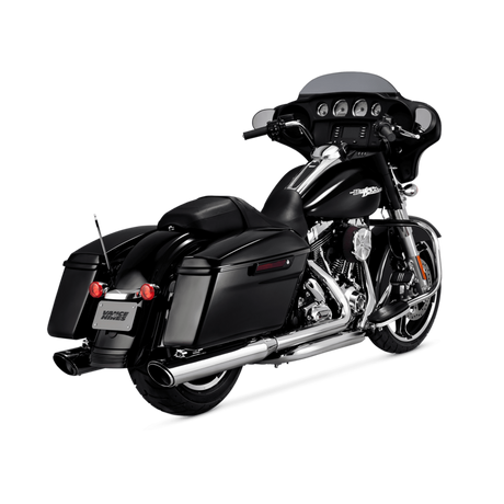 Vance & Hines HD Dresser 17-22 Twin Slash Round Chrome Slip-On Exhaust Vance and Hines Motorcycle Slip-On  AXOPROS