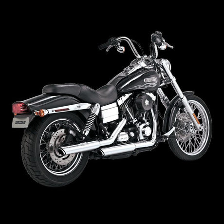 Vance & Hines HD Dyna 91-17 3In Twin Slash Slip PCX Slip-On Exhaust Vance and Hines Motorcycle Slip-On  AXOPROS