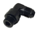 Vibrant -10AN Male Flare to Male -8 ORB Swivel 90 Degree Adapter - Anodized Black Vibrant Fittings  AXOPROS