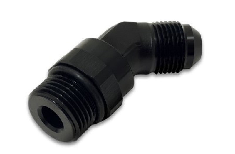 Vibrant -10AN Male to Male -8AN Straight Cut 45 Degree Adapter Fitting - Anodized Black Vibrant Fittings  AXOPROS