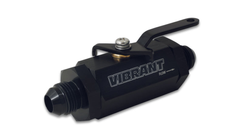 Vibrant -12AN to -12AN Male Shut Off Valve - Black Vibrant Fittings  AXOPROS
