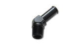 Vibrant 1/4 NPT to 3/8in Barb Straight Fitting 45 Deg Adapter - Aluminum Vibrant Fittings  AXOPROS