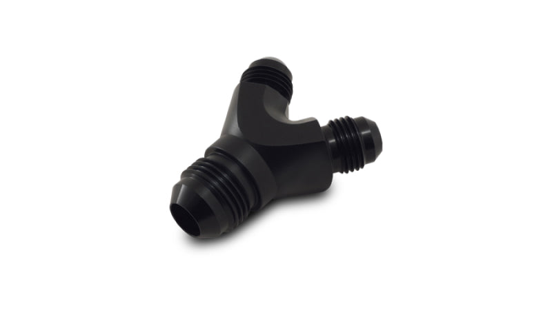 Vibrant -16AN x -16AN x 16AN Y-Adapter Fitting - Aluminum Black Vibrant Fittings  AXOPROS