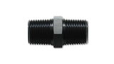 Vibrant 1/8in NPT x 1/8in NPT Straight Union Pipe Adapter Fitting - Aluminum Vibrant Fittings  AXOPROS