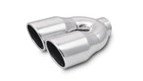 Vibrant 2.5in ID Dual 3.5in OD Round SS Exhaust Tip (Single Wall Angle Cut) Vibrant Tips  AXOPROS