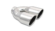 Vibrant 2.5in ID Dual 3.5in OD Round SS Exhaust Tip (Single Wall Angle Cut) Vibrant Tips  AXOPROS