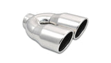 Vibrant 2.5in ID Dual 3.5in OD Round SS Exhaust Tip (Single Wall Angle Cut) Vibrant Tips  AXOPROS