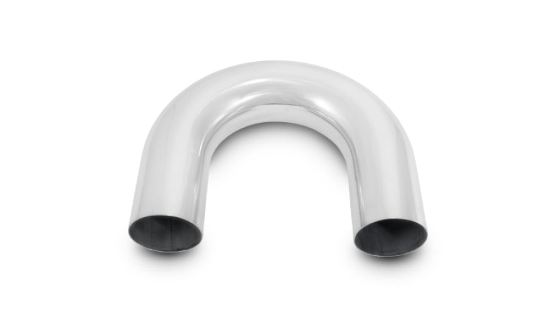 Vibrant 2.5in O.D. Universal Aluminum Tubing (180 degree Bend) - Polished Vibrant Aluminum Tubing  AXOPROS