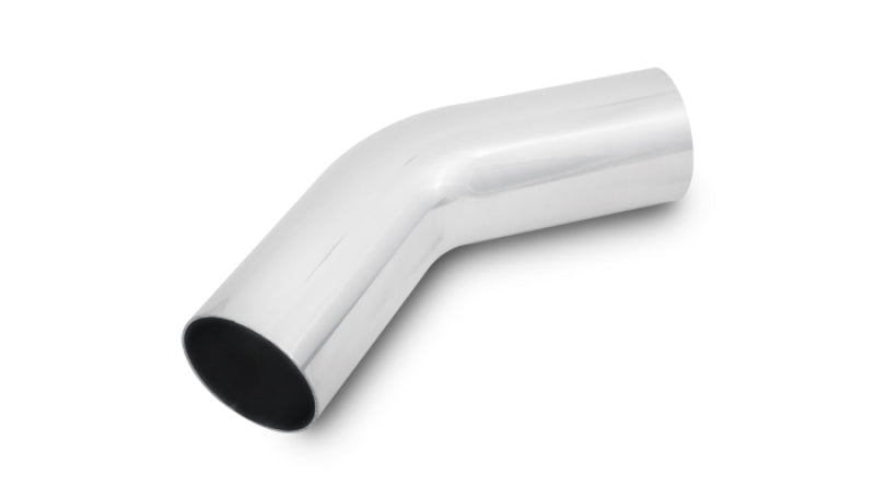 Vibrant 2.75in O.D. Universal Aluminum Tubing (45 degree bend) - Polished Vibrant Aluminum Tubing  AXOPROS