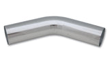 Vibrant 2.75in O.D. Universal Aluminum Tubing (45 degree bend) - Polished Vibrant Aluminum Tubing  AXOPROS
