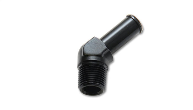 Vibrant 3/8 NPT to 1/2in Barb Straight Fitting 45 Deg Adapter - Aluminum Vibrant Fittings  AXOPROS