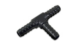 Vibrant 3/8in Barbed Tee Adapter - Black Anodized Vibrant Fittings  AXOPROS
