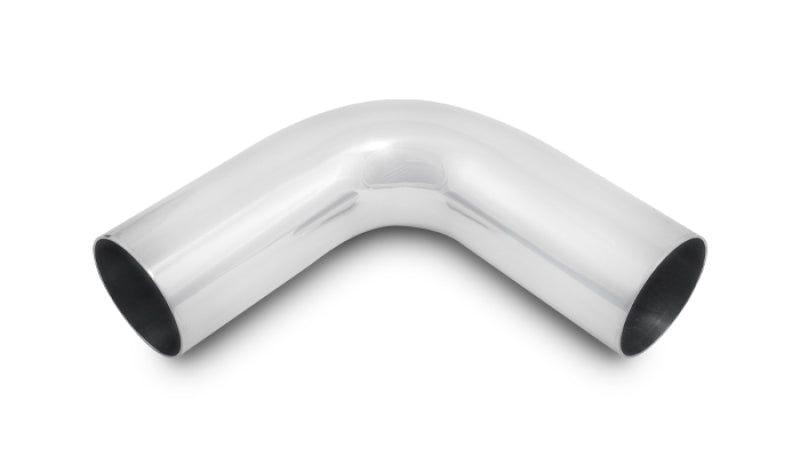 Vibrant 3.5in O.D. Universal Aluminum Tubing (90 degree bend) - Polished Vibrant Aluminum Tubing  AXOPROS