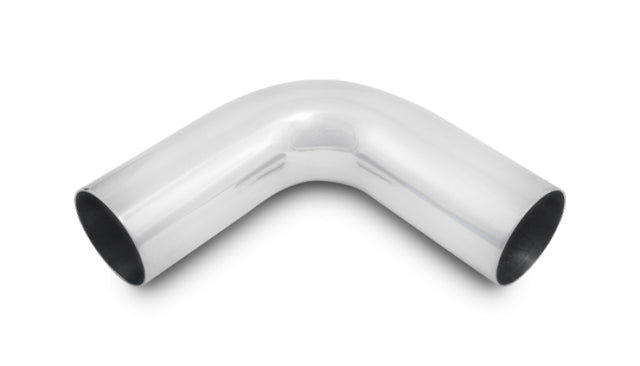 Vibrant 3.5in O.D. Universal Aluminum Tubing (90 degree bend) - Polished Vibrant Aluminum Tubing  AXOPROS