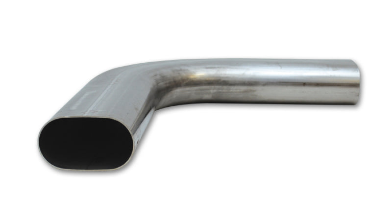Vibrant 3.5in Oval (Nominal Size) T304 SS 90 deg Mandrel Bend 6in x 6in leg lengths Vibrant Steel Tubing  AXOPROS