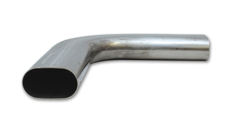 Vibrant 3.5in Oval (Nominal Size) T304 SS 90 deg Mandrel Bend 6in x 6in leg lengths Vibrant Steel Tubing  AXOPROS