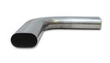 Vibrant 3.5in Oval (Nominal Size) T304 SS 90 deg Mandrel Bend 6in x 6in leg lengths Vibrant Steel Tubing  AXOPROS