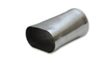 Vibrant 3.5in oval (Nominal) x 3.5in Round Transiton adapter T304 SS 6in long Vibrant Flanges  AXOPROS