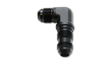 Vibrant -3AN Bulkhead Adapter 90 Degree Elbow Fitting - Anodized Black Only Vibrant Fittings  AXOPROS